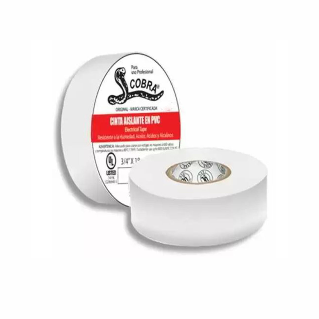 Teipe Blanco Cobra 3/4" X 10Ml