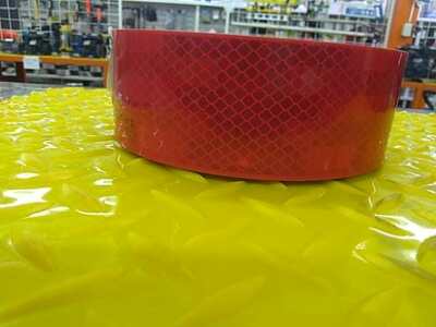 Cinta Reflectiva Roja-Blanca 2" X Ml