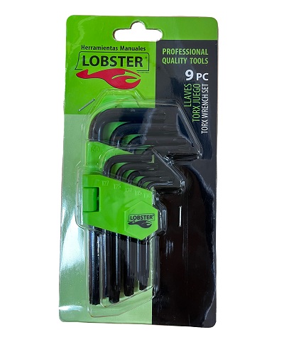 Juego de Llaves Torx Tipo Allen 9 Pzs