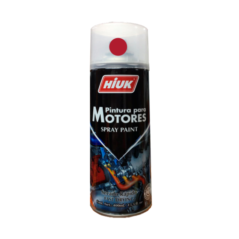 Pintura en Spray para Motor Rojo Intenso 400Ml Hiuk