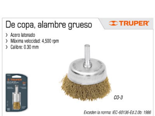 Cepillo Alambre Copa P/Taladro 2-3/4
