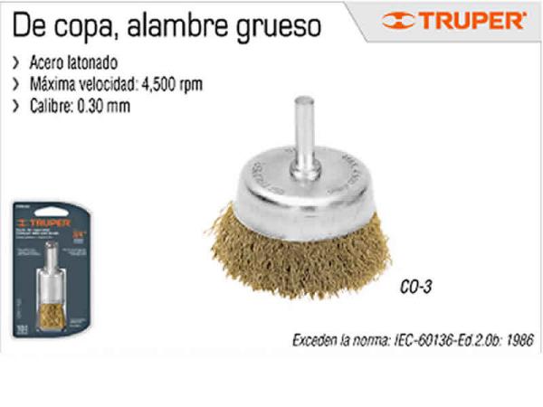 Cepillo Alambre Copa P/Taladro 3/4"