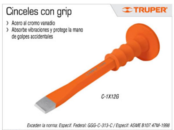 Cincel C/Mango D/Goma Corte 1" Truper