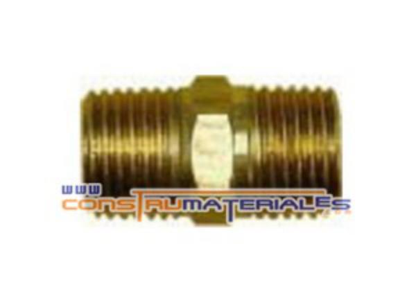 Niple de Tuerca Npt 1/2" Bronce