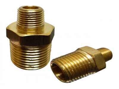 Niple de Tuerca Reductor 3/8" X 1/4" Bronce