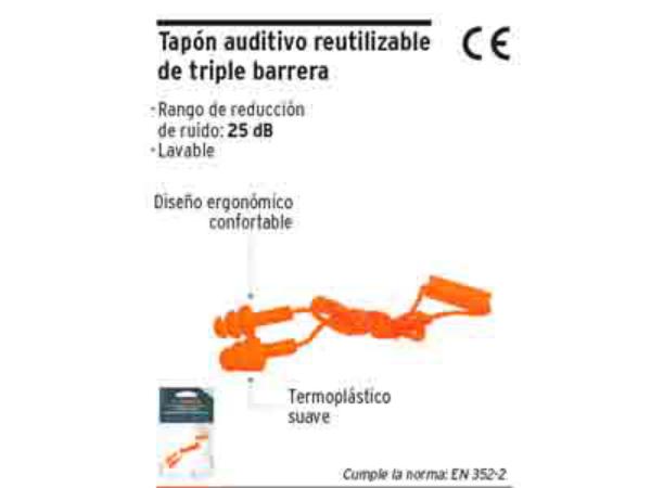 Tapon para Oido C/Cuerda Truper