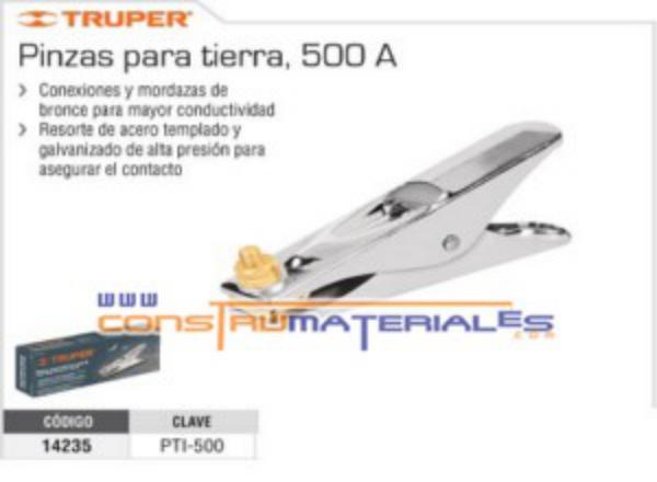 Pinza para Tierra 500 Amp Truper