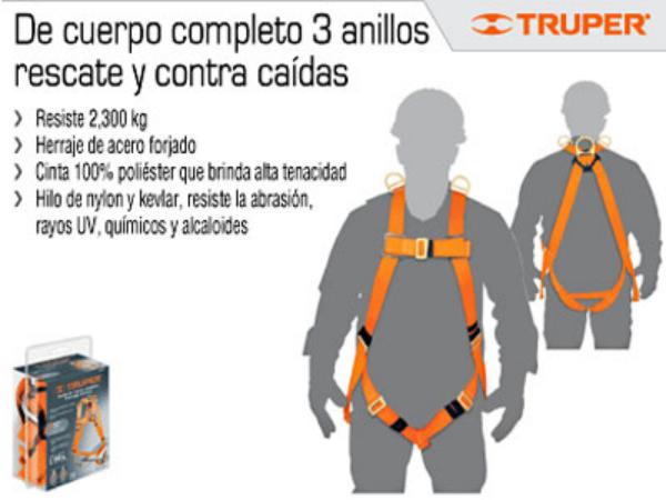 Arnes Cuerpo Completo 3 Anillos Truper
