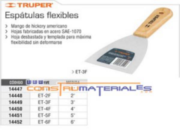 Espatula Prof Flex 2" Mgo Madera
