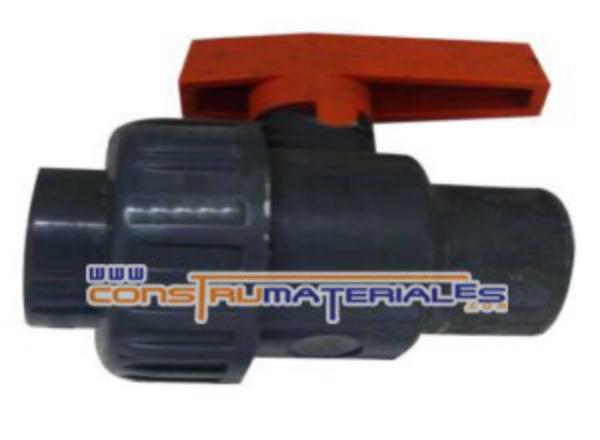 Valvula de Bola Pvc Pegar 1/2" C/ Union Tubrica