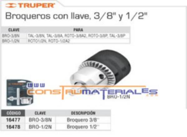 Mandril para Taladro 1/2X1/2X20