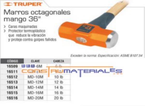 Tornillo C/Hexagonal G8 9/16-12 X 5 1/2