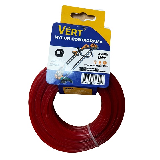 Nylon para Desmalezadora 3.00 Mm Hexagonal 15M