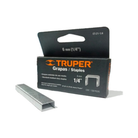 Grapa Estandar 6Mm 1/4 C25 Truper