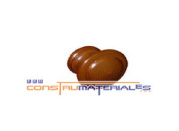 Tirador Plastico Caoba 40Mm Sin Tornillo