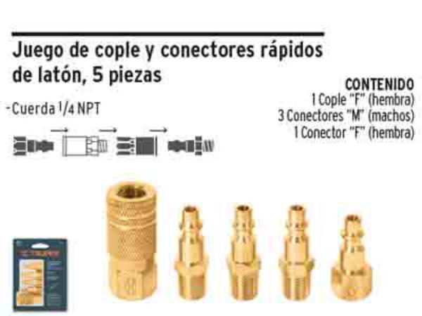 Juego de Acople Rapido 5Pzs Truper