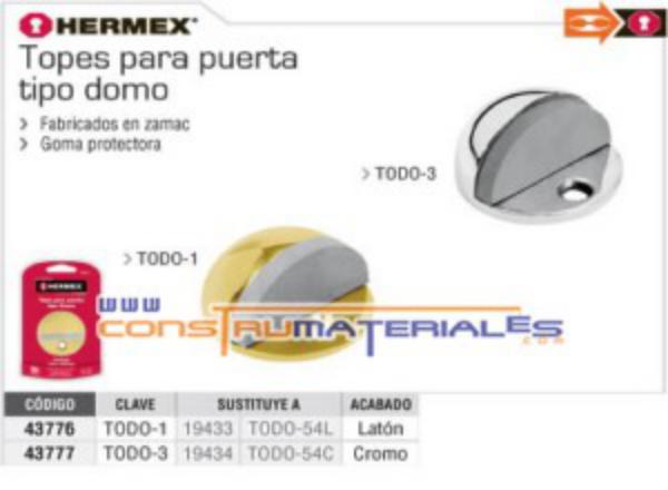 Tope P/Puerta Tipo Domo Truper