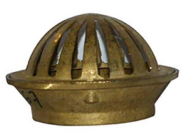 Rejilla Desague Bronce 4" T/Cupula