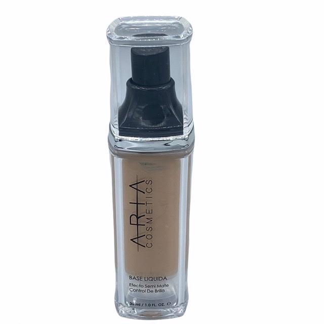 Base Liquida Semi Mate Aria Cosmetics Tono Natural Beige