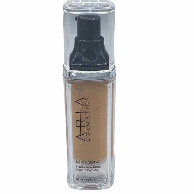 Base Liquida Semi Mate Aria Cosmetics Tono Dorado