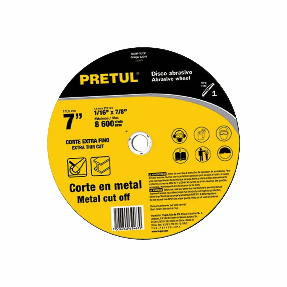Disco Corte Extrafino 7" Pretul