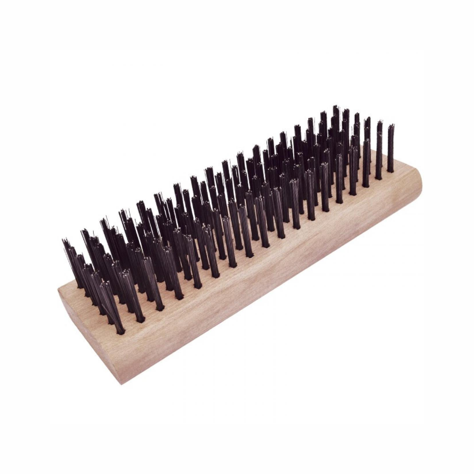Cepillo de Alambre Escobilla Base de Madera 6X18 Hileras