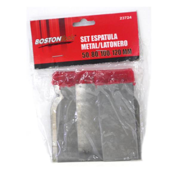 Set de Espatulas Metal Latonero Boston Tools 4 Pzs