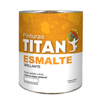 Pintura Esmalte Blanco Brillante Titan 1 Galon