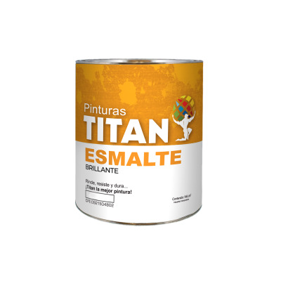 Pintura Esmalte Blanco Brillante 1/4 Galon Titan