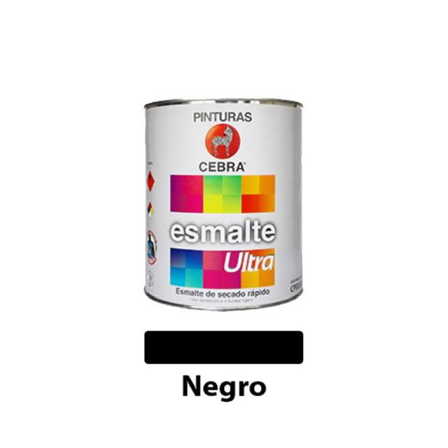 Pintura Esmalte Ultra Negro 1/4 Gl Cebra