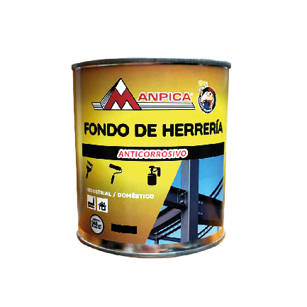Fondo para Herreria Anticorrosivo 1/4 Gl Negro Manpica