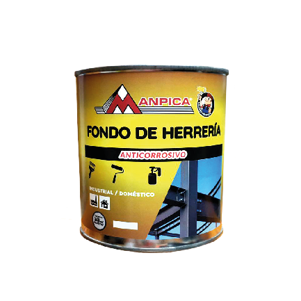 Fondo para Herreria Anticorrosivo 1/4 Gl Blanco Manpica