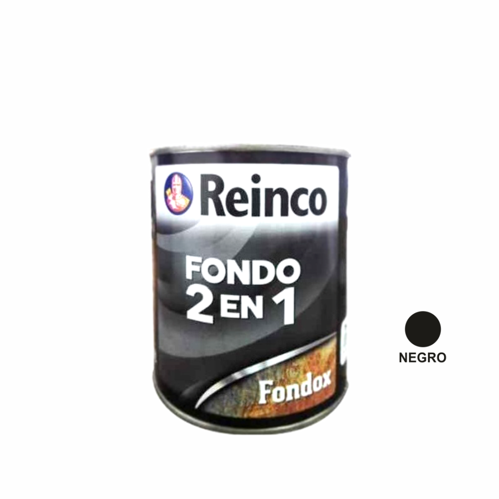 Fondo Anticorrosivo 2 en 1 Negro Reinco 1/4 Galon