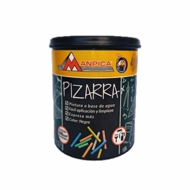 Pintura de Pizarra Negra 1/4 Gal Manpica