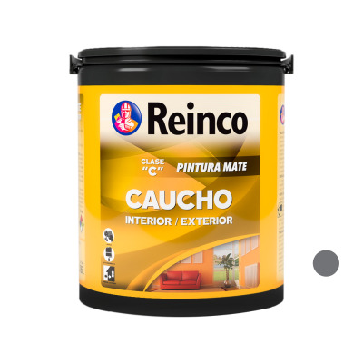 Pintura Mate Caucho Gris Oscuro 1 Galon Clase C Reinco