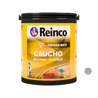 Pintura Mate Caucho Gris Claro 1 Galon Clase C Reinco