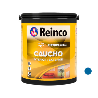 Pintura Mate Caucho Azul 1 Galon Clase C Reinco