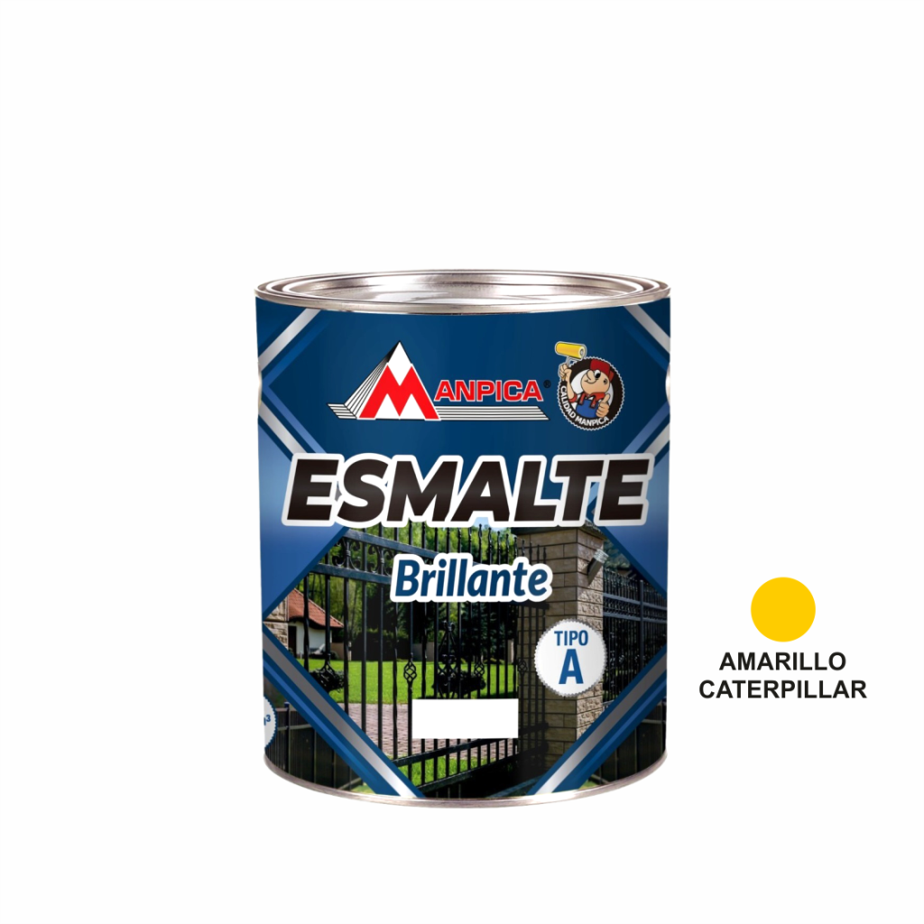 Pintura Esmalte 1/4 Amarillo Caterpillar Premium Manpica