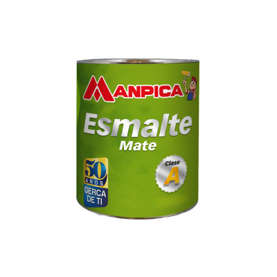 Pintura Esmalte Premium Blanco Mate 1/4 Gal Manpica