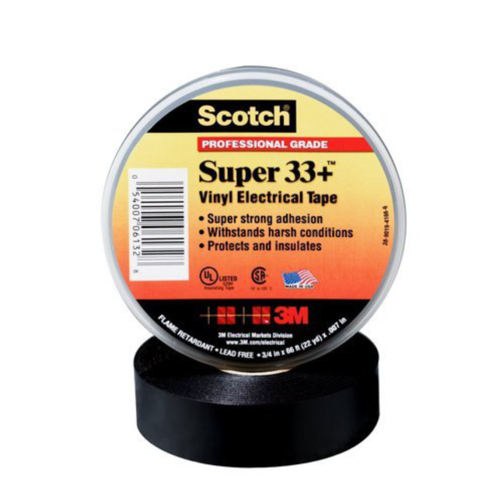 Teipe Goma 3M +33 Negro 3/4 X 23.1Mts