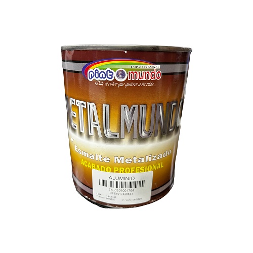 Pintura Esmalte Aluminio 1/4 Gl Pinto Mundo