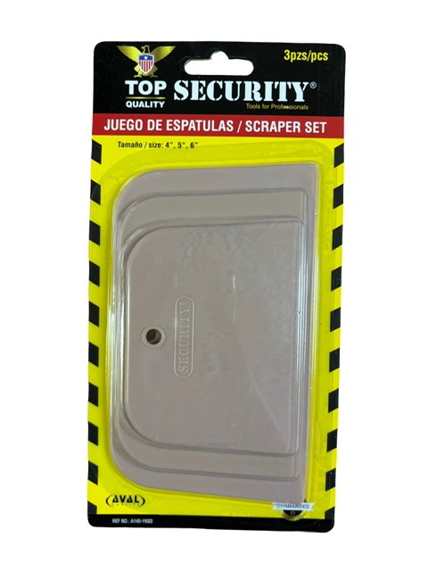 Juego de Espatulas Pvc 3 Pzs Security