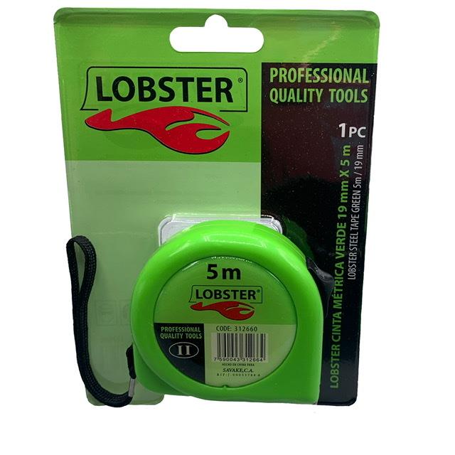 Cinta Metrica Verde 5Mtrs Lobster