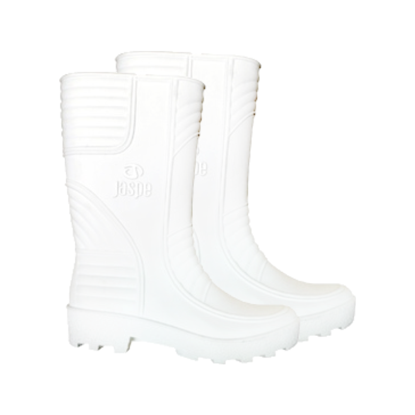 Bota Pvc Blanco Caña Alta T40 Sin Puntera