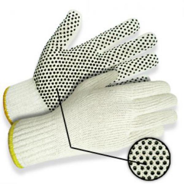 Guante Tejido Blanco con Puntos Pvc