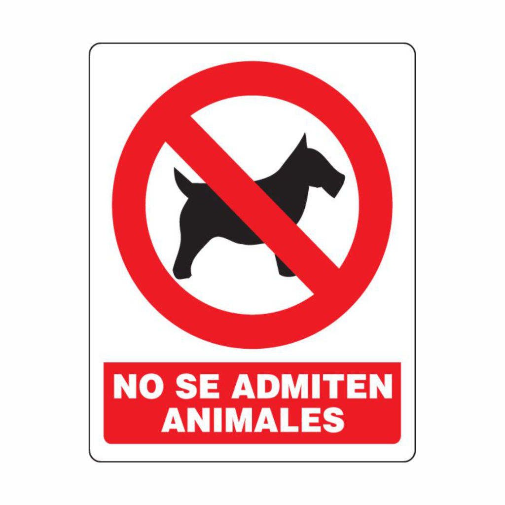 Señal No Se Admiten Animales Pr-05