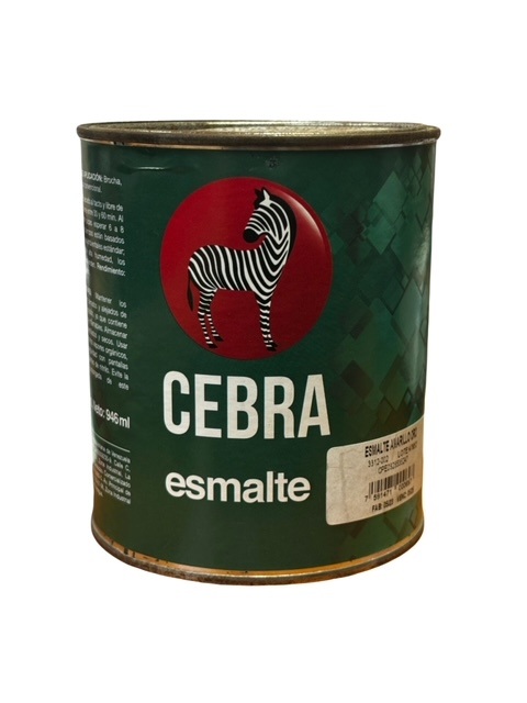 Pintura Esmalte Amarillo Oro 1/4 Galon Cebra