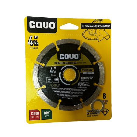 Disco de Corte Diamantado Segmentado 4 1/2" Covo