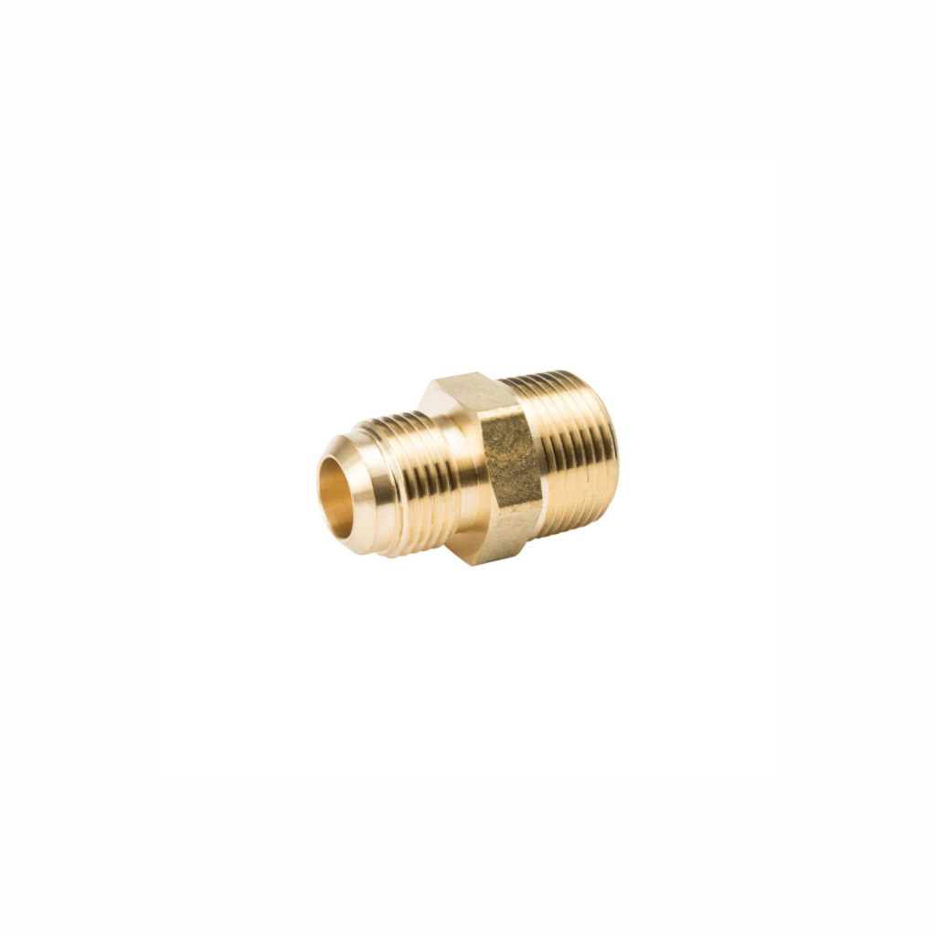 Conector Macho Recto 1/4" X 1/4" Bronce