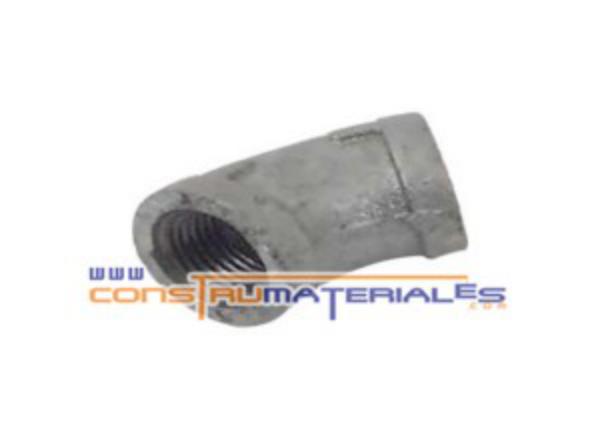 Codo Galvanizado 2-1/2" X 45°